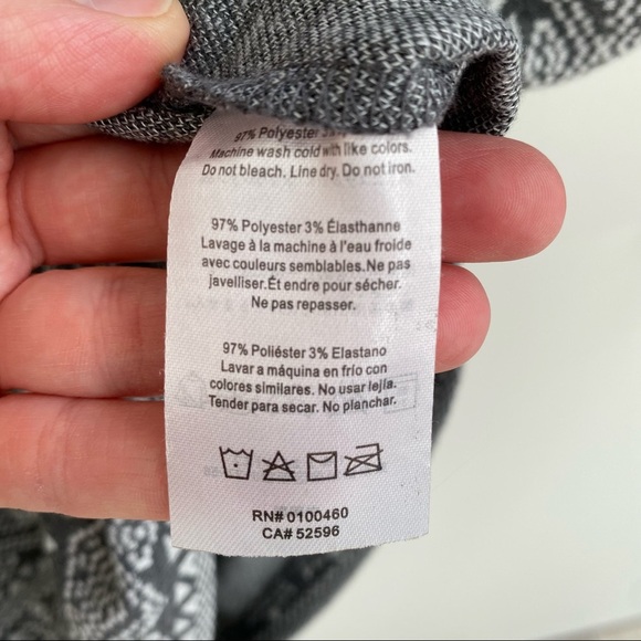 Kavu Blake gray long sleeve scoop neck dress Aztec southwestern print size XS - Picture 8 of 9